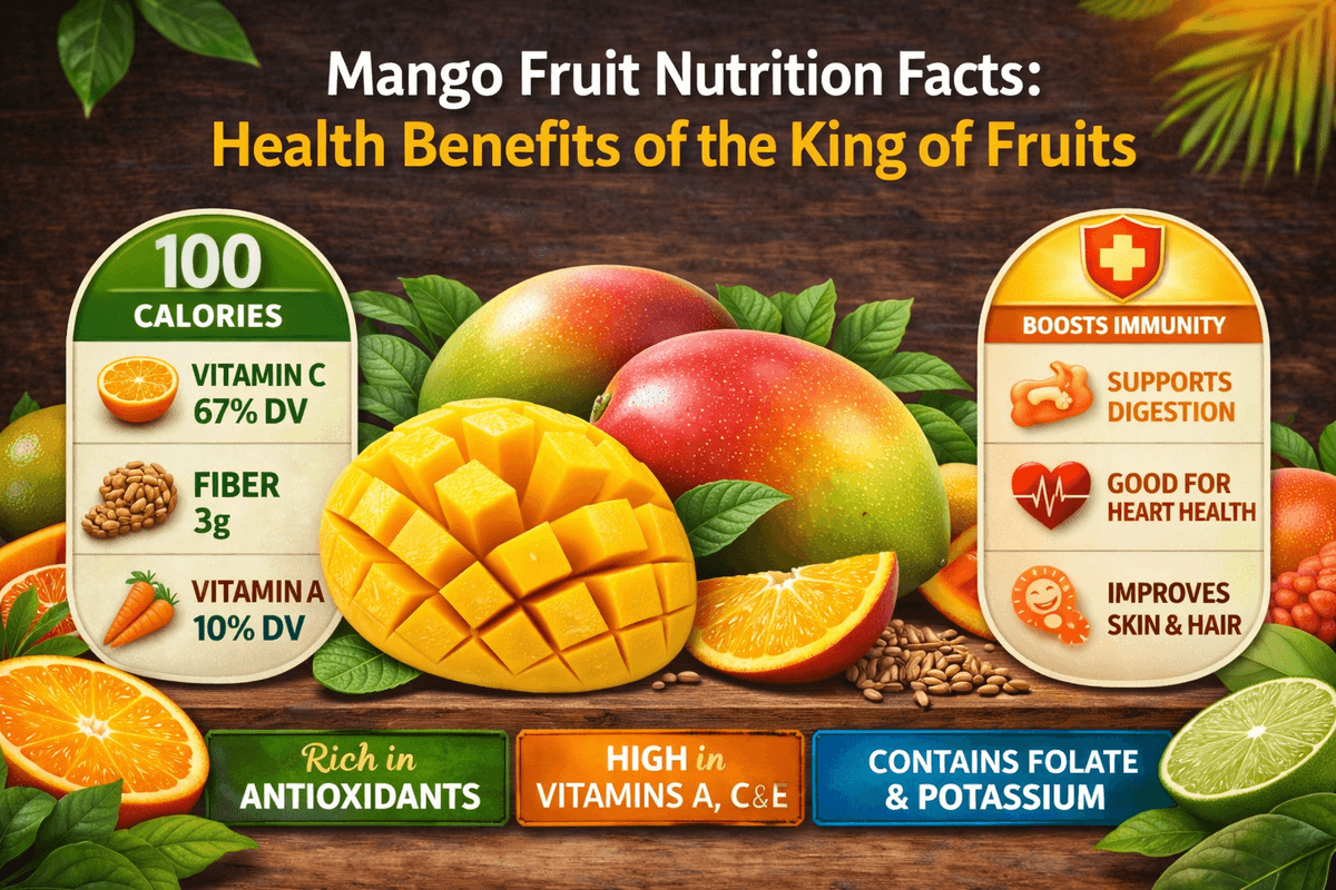 Mango Fruit Nutrition Facts: Health Benefits of the King of Fruits