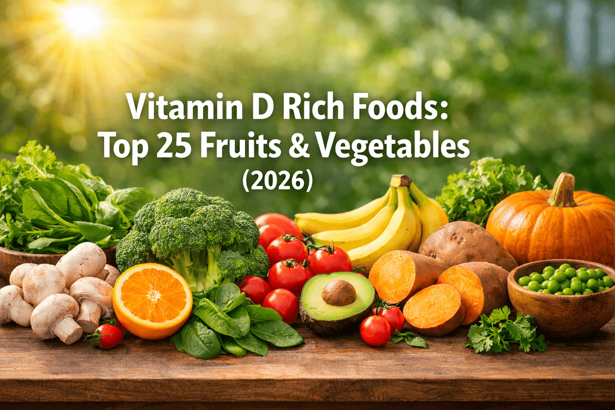 Vitamin D Rich Foods: Top 25 Fruits And Vegetables (2026)