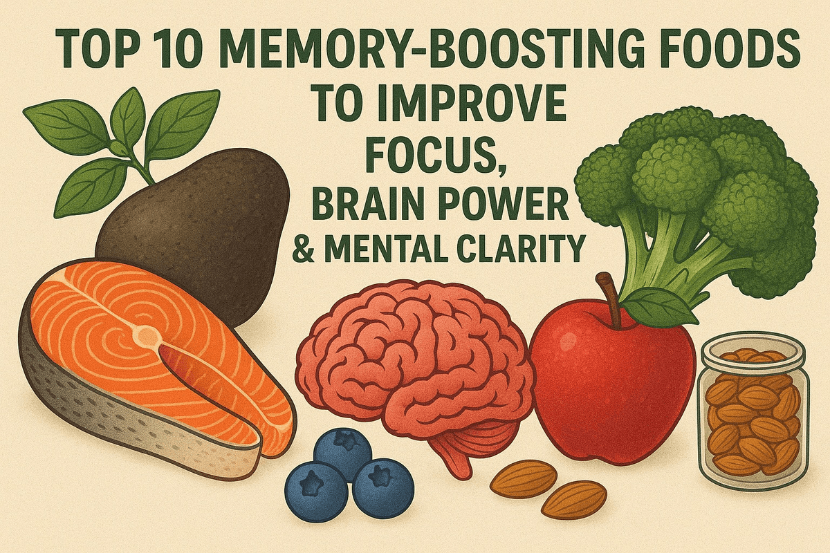 Top 10 Memory-Boosting Foods to Improve Focus, Brain Power & Mental  Clarity